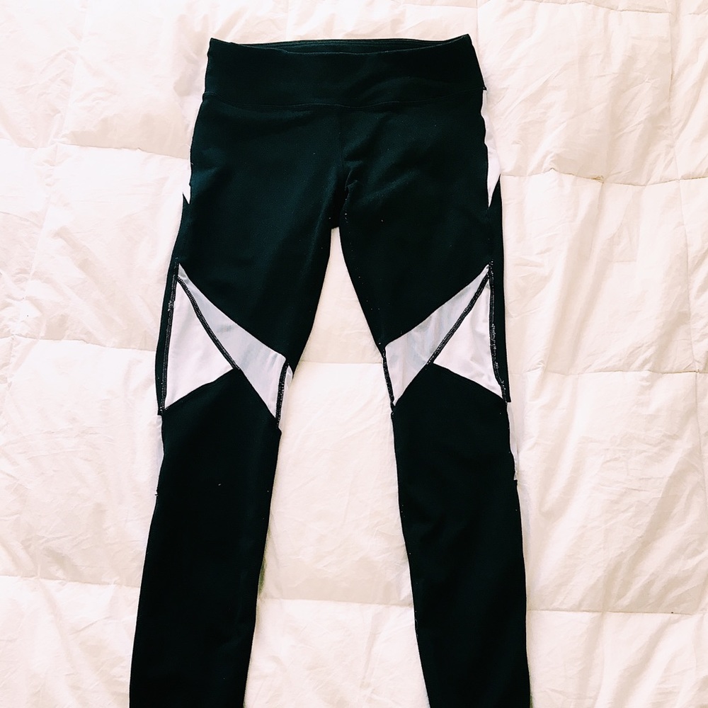 black & white mesh fabletics leggings